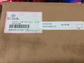 Greatwall V200 Genuine Set of 4 Alloy Rims 16x7 New Part