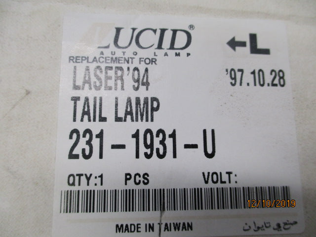 UCID Left Hand Rear Tail Light Suits Ford Laser KJ Sedan New Part
