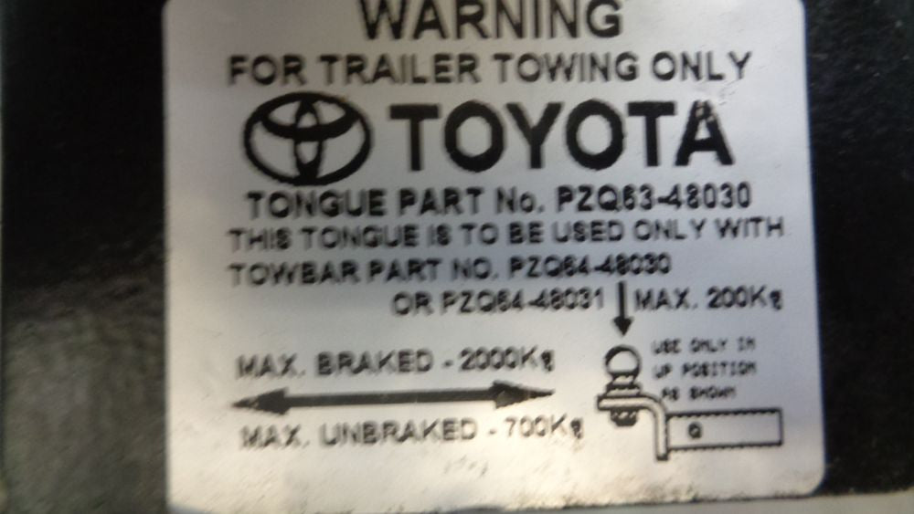 Toyota Kluger Genuine Tow Bar Tongue New Part