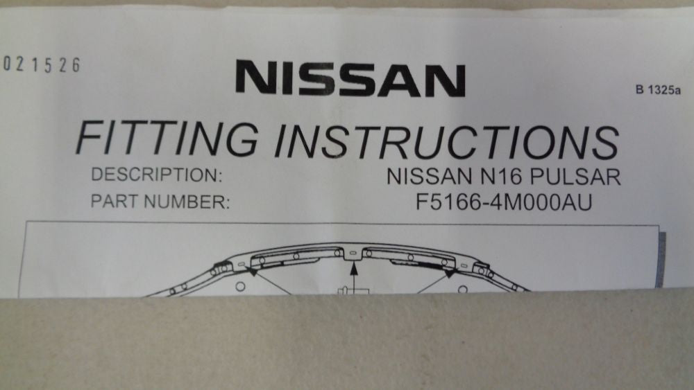 Nissan Pulsar N16 Sedan Genuine Clear Bonnet Protector Kit New Part