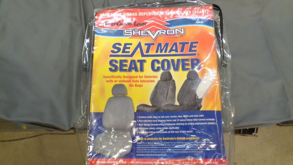 Mitsubishi ML/MN Triton Dual Cab Shevron Canvas Rear Seat Cover New Part