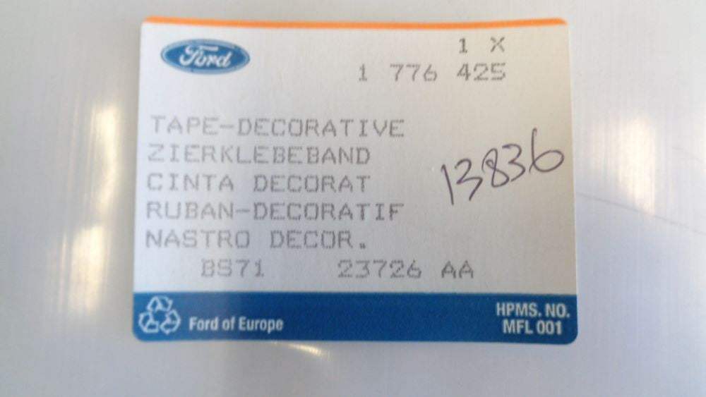 Ford Mondeo MKII Genuine right hand side stone chip transfer film new part