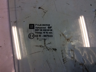 Holden Vectra ZC Genuine right hand rear door glass new part