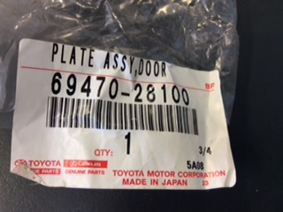 Toyota Hiace Genuine Sliding Door Plate Assembly New Part