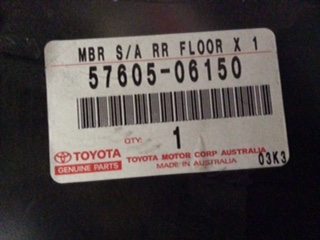 Toyota Camry-Aurion Genuine Rear Floor Cross Member Assy New Part