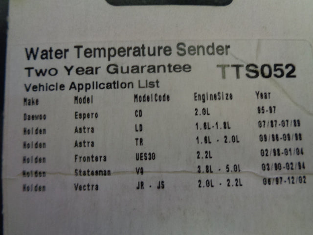 Tridon Water Temperature Sender New Part