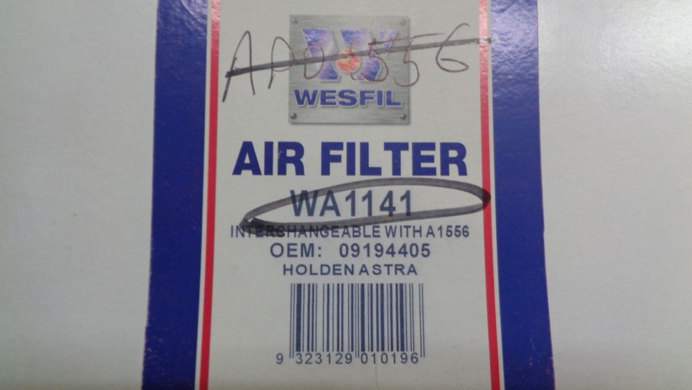 Wesfil Air Filter Suits Holden Astra TS-AH 2.2ltr New Part