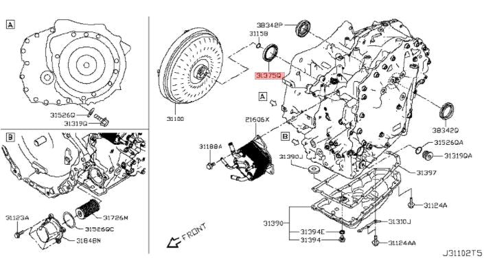 Nissan Various Models Genuine Automatic Transmission Oil Seal New Part
