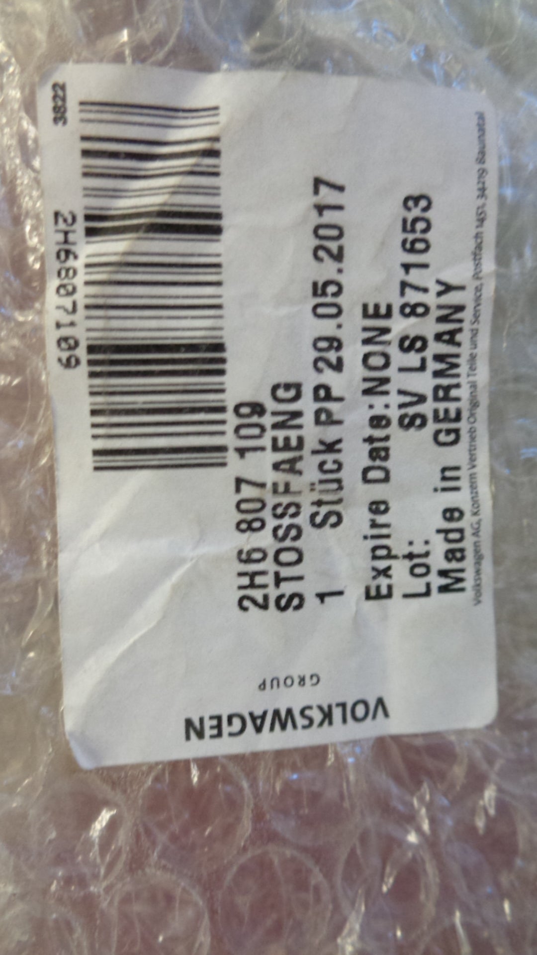 Volkswagen Amarok Genuine Front Reinforcement Bar New Part