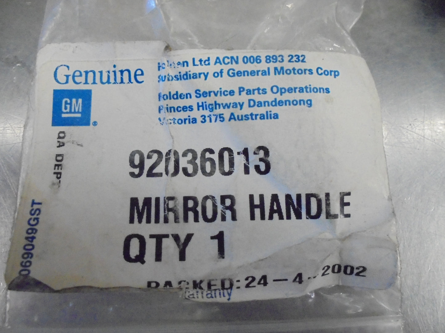 Holden VP/VS/VN/VR Commodore Genuine External Mirror Handle New Part