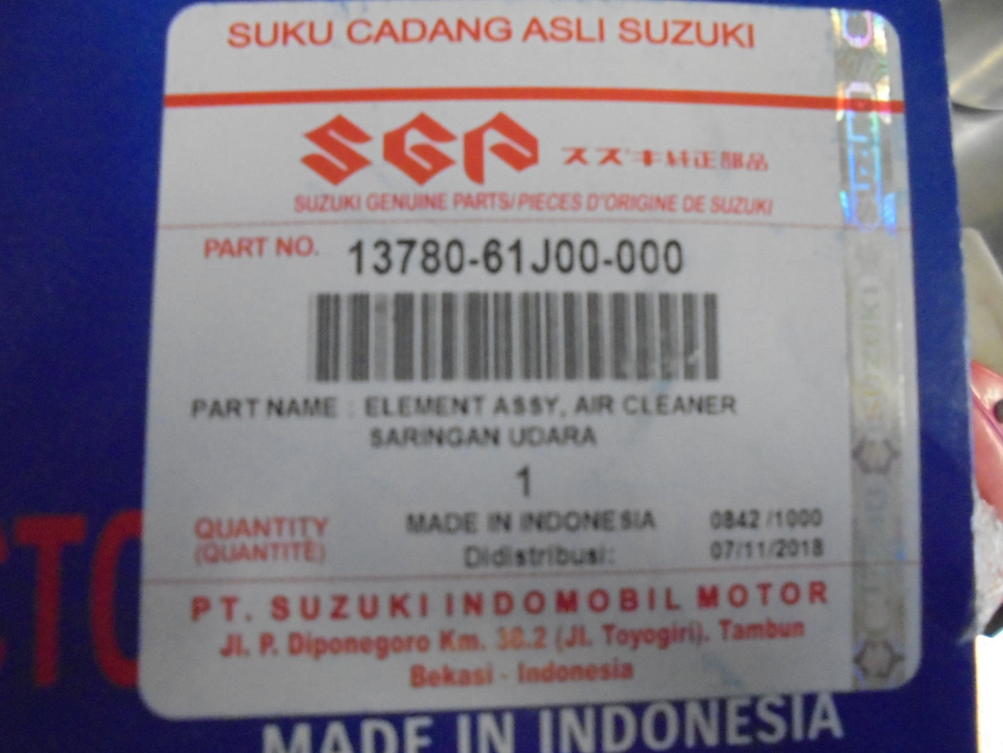 Suzuki APV Genuine Engine Air Filter New Part