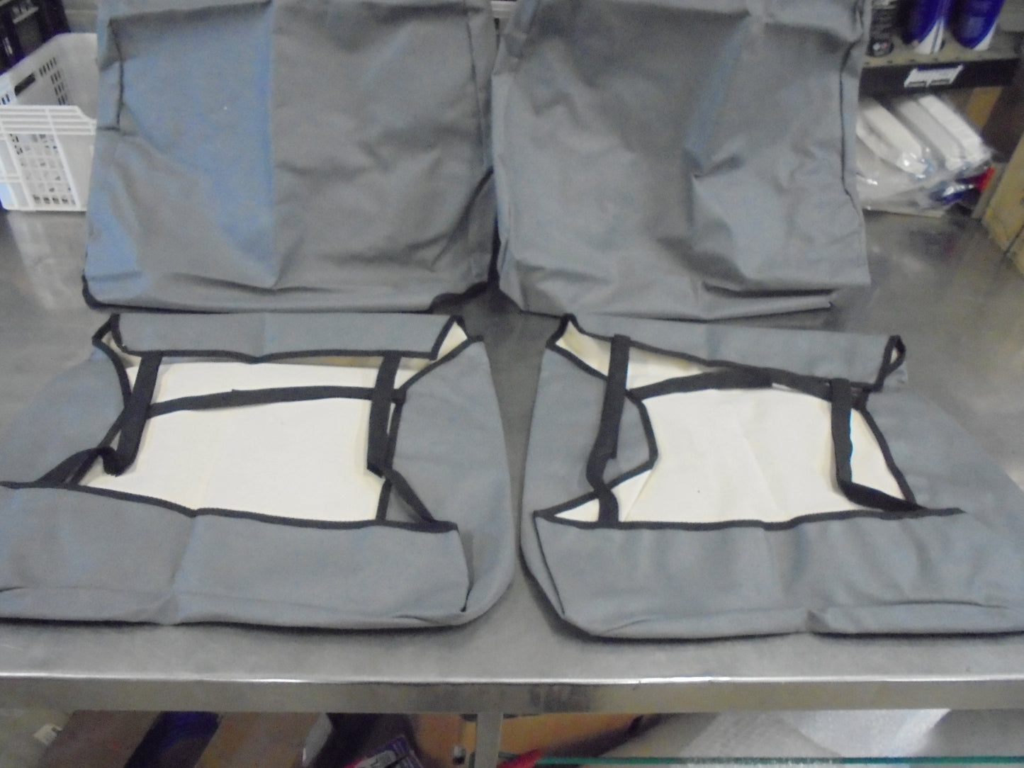 Shevron Front Canvas Seat Covers Suits Nissan Navara D40T ST 10/2009-1/2012 New Part