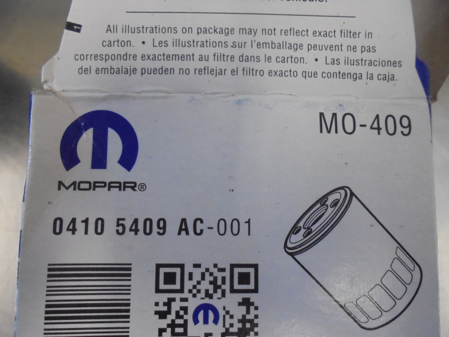 Jeep Wrangler-PT Cruiser Genuine Oil Filter New Part