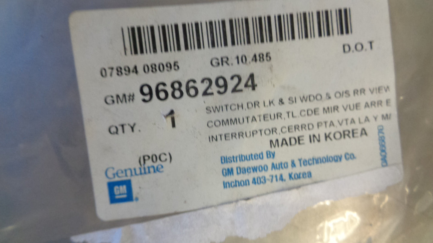 Holden Captiva Genuine Right Hand Front Window Master Switch New Part