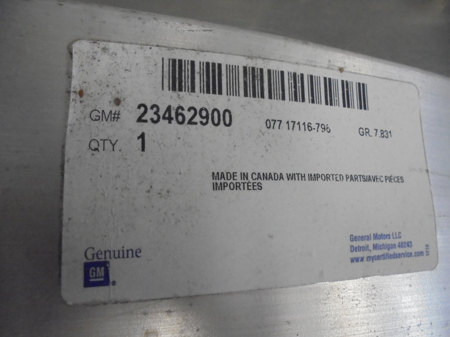 Holden Equinox Genuine Front Impact Bar New Part