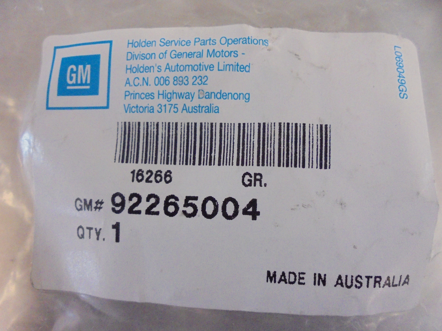 Holden Caprice Genuine Upper Radiator Bracket New Part