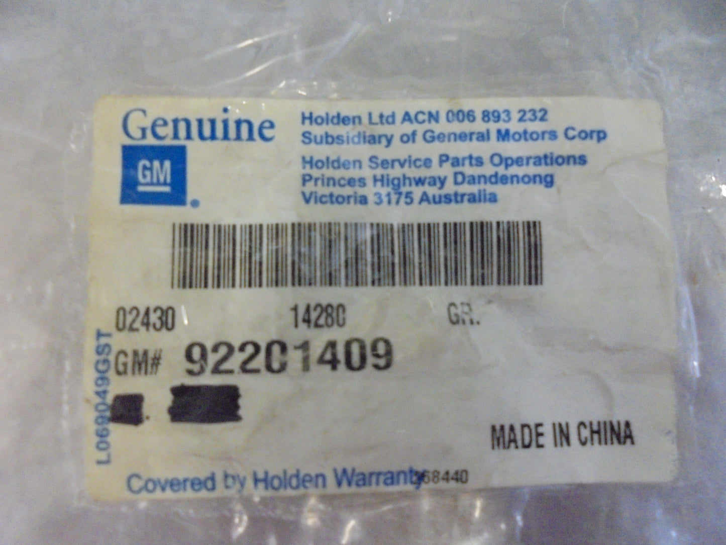 Holden VZ Commodore Genuine Front Sway Bar Bush New Part