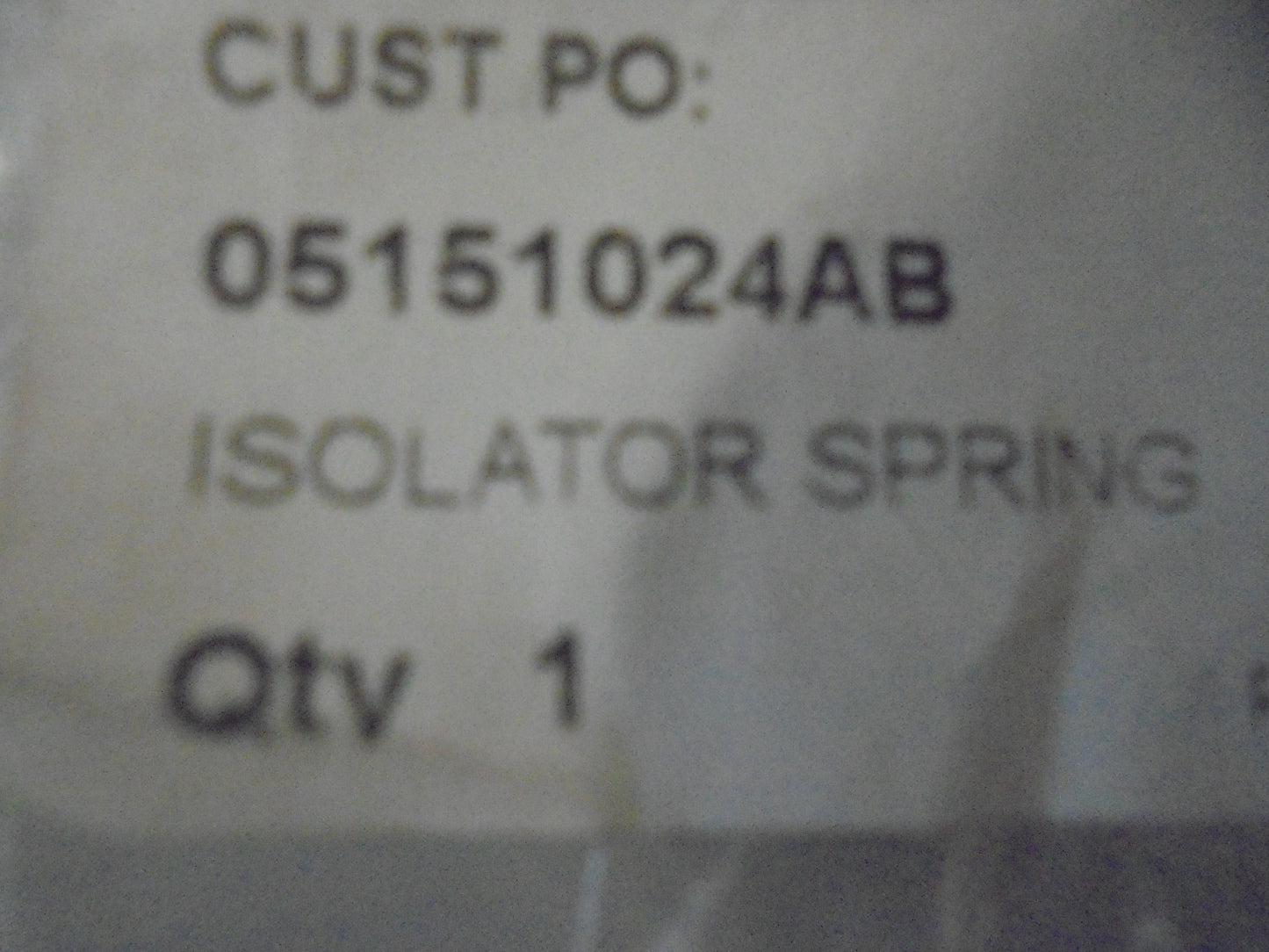 Jeep Genuine Front Upper Isolator Spring ( Details Below) New Part