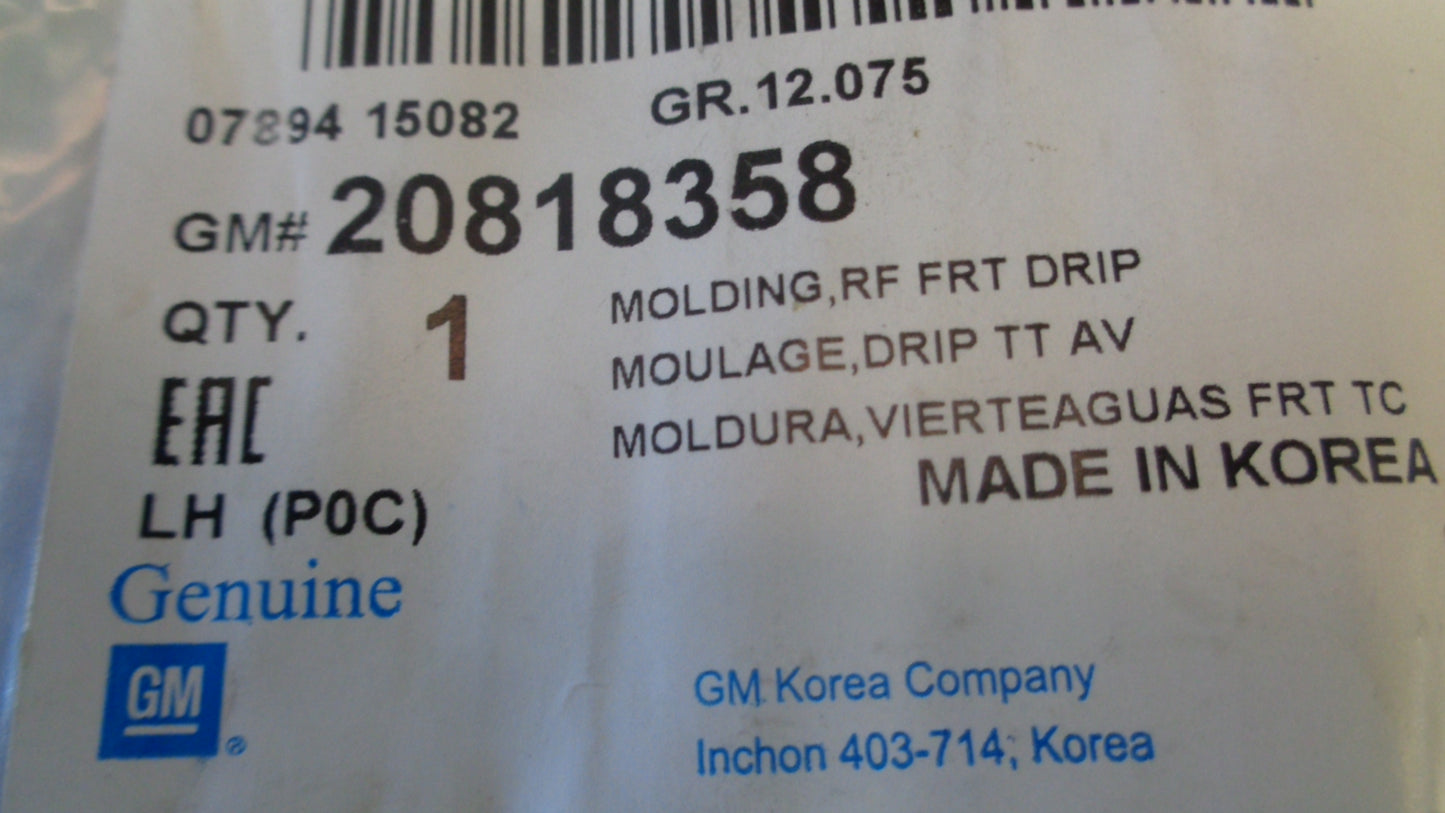 Holden Captiva Genuine Left Hand Front Drip Moulding New Part