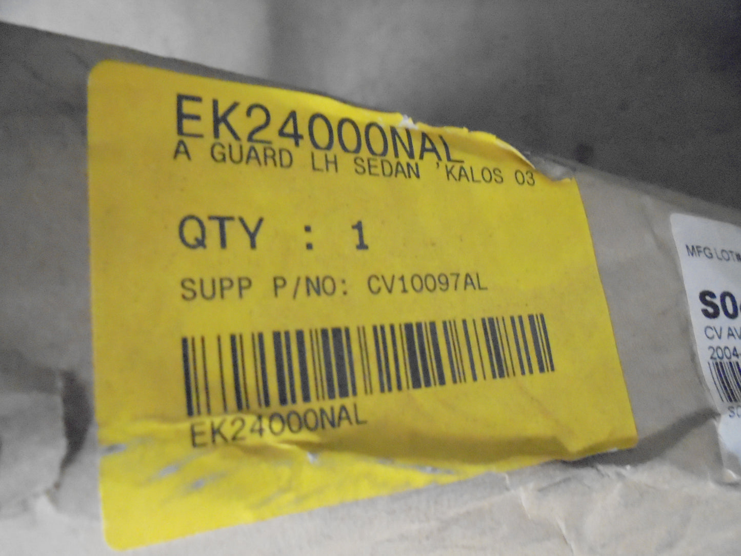 Daewoo Kalos Left Hand Front Guard New Part