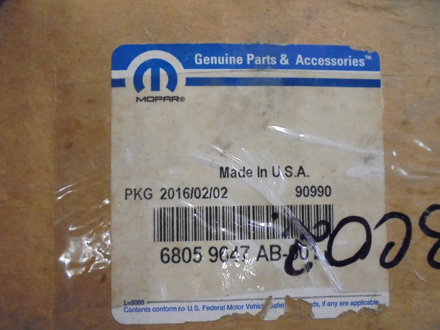 Jeep Cherokee-Renegade Genuine Left Hand Rear Window Regulator New Part