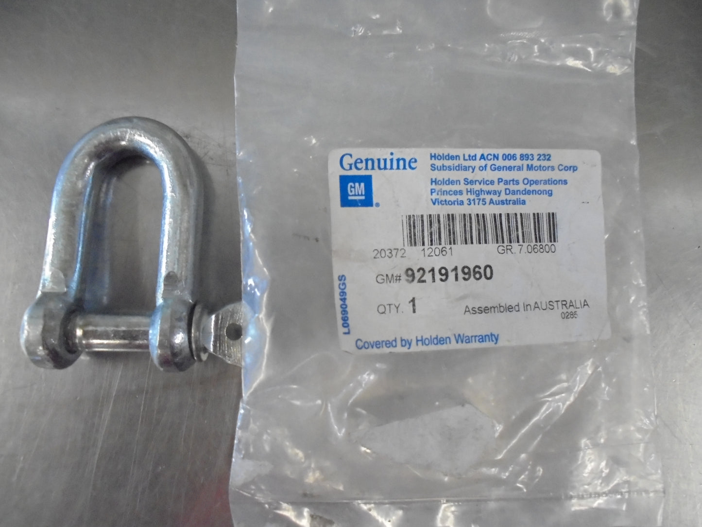 Holden Genuine D-Shackle New Part