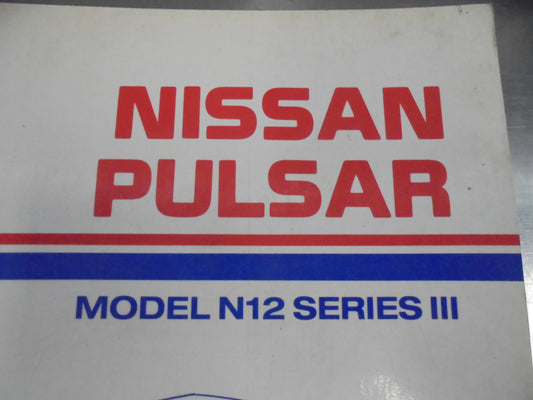 Nissan Pulsar N12 Series III Service Manual Supplement Used Book