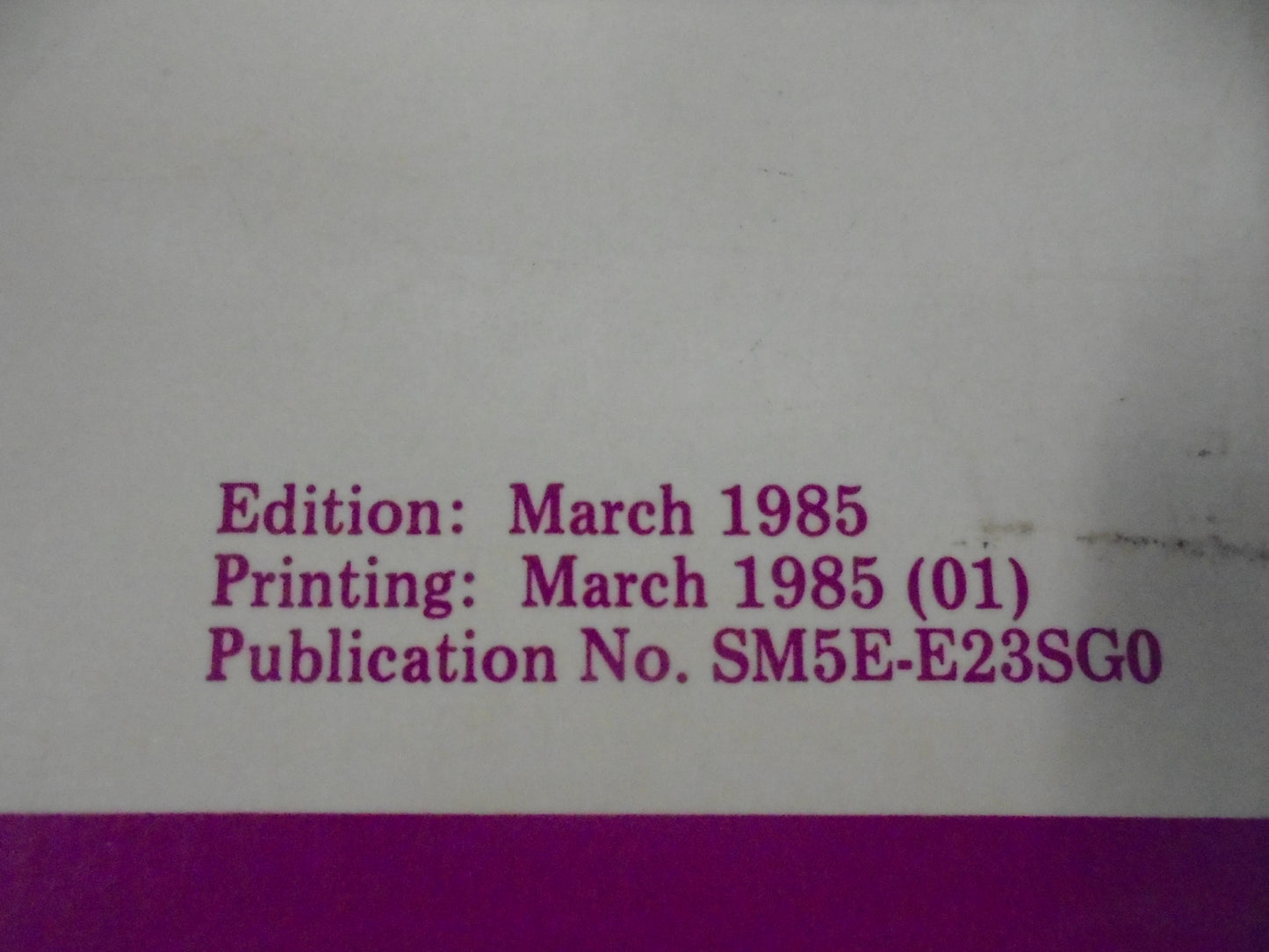 Nissan Urvan E23 Supplement II Genuine Used Book