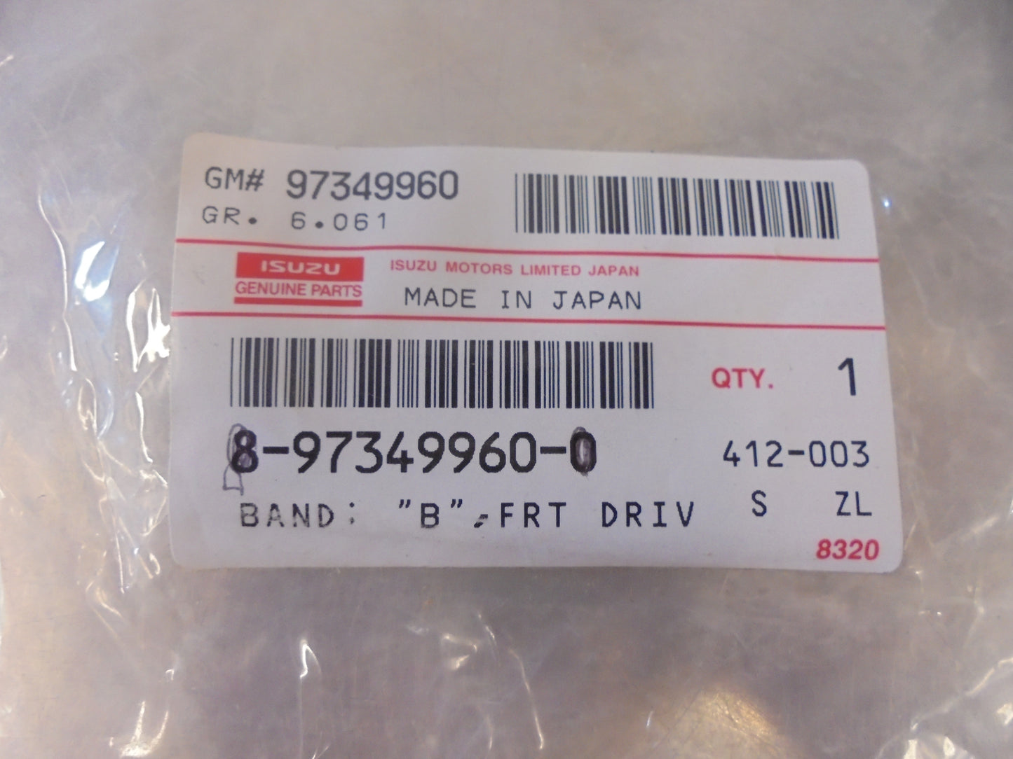 Holden Rodeo/Isuzu D-max Genuine A-Front Drive Shaft Band New Part