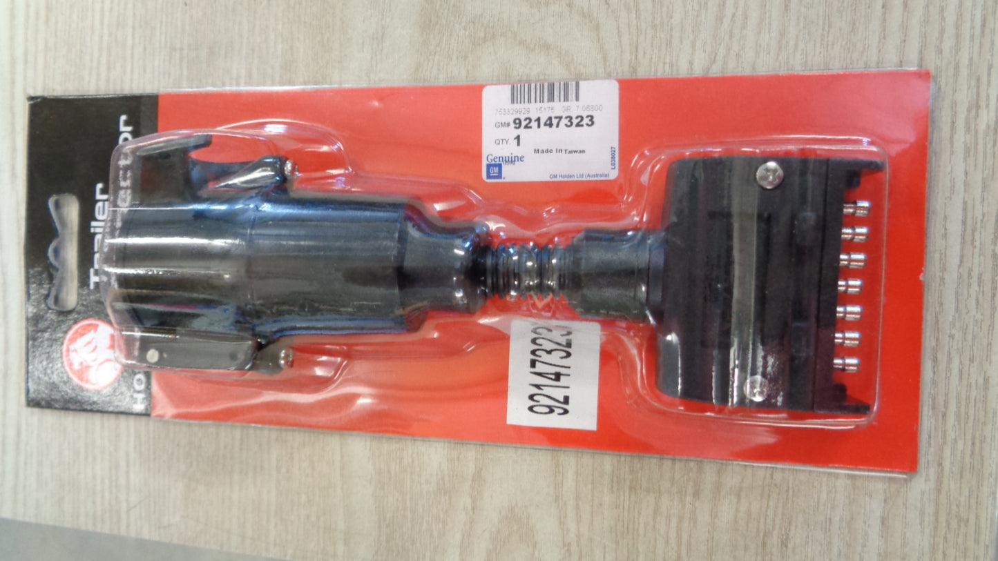 Holden Genuine Trailer Adapter Large 7 Pin Flat Male To 7 Pin Round Female New Part