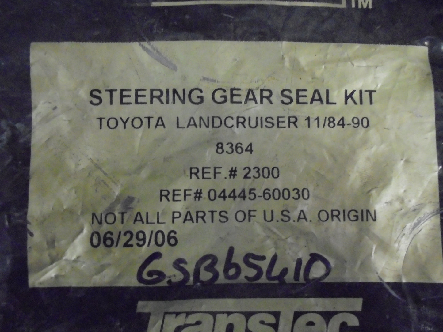 Transtec Power Steering Repair Kit New Part