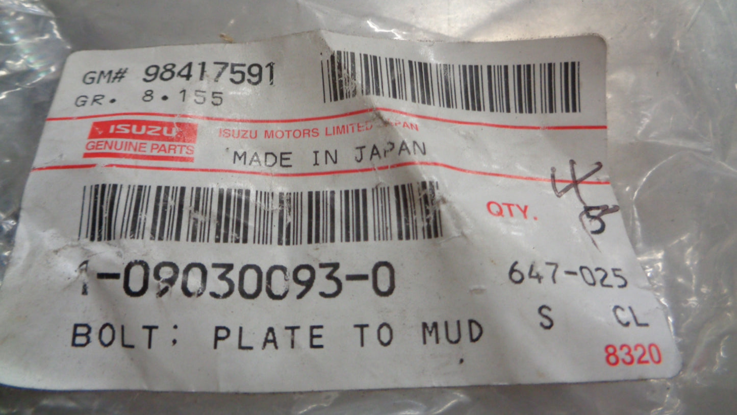 Isuzu FXR Genuine Mud Guard Bolt New Part