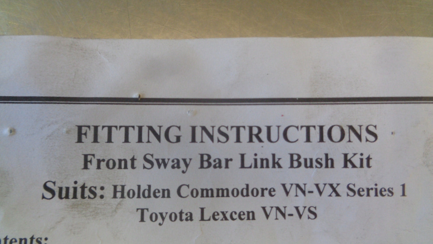 Nolathane Front Sway Bar Link Bushes to suit Holden VN-VX Series 1/ Toyota Lexcen New Part