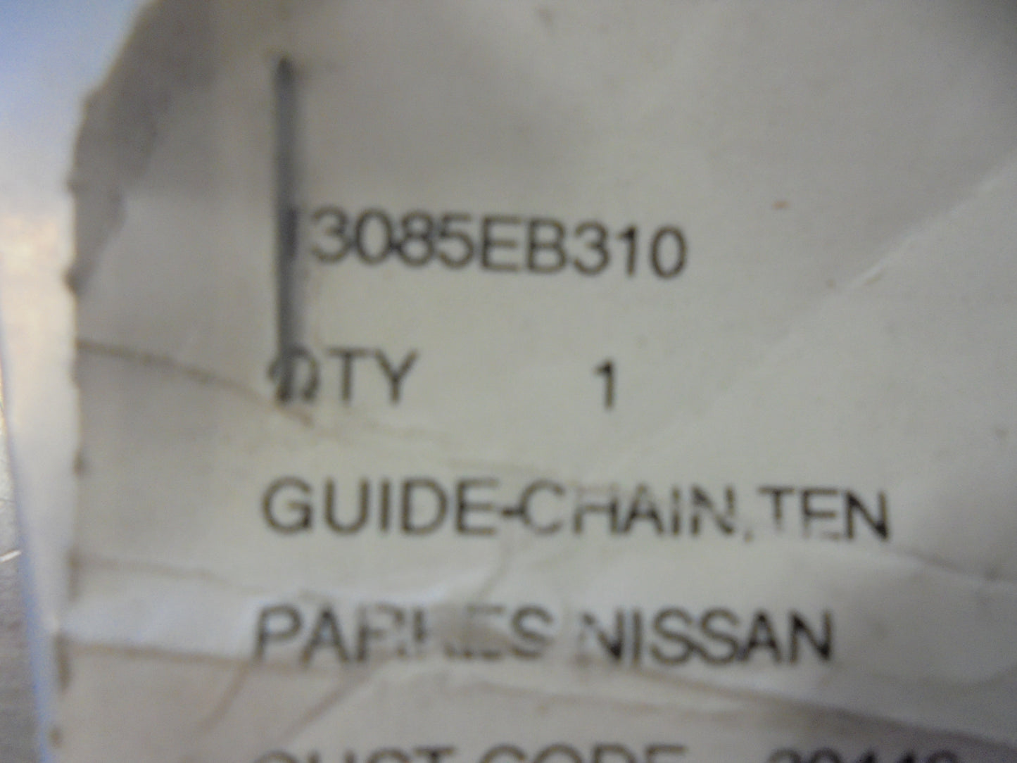 Nissan Navara D40M Genuine Timing Chain Guide Crank Tension New Part