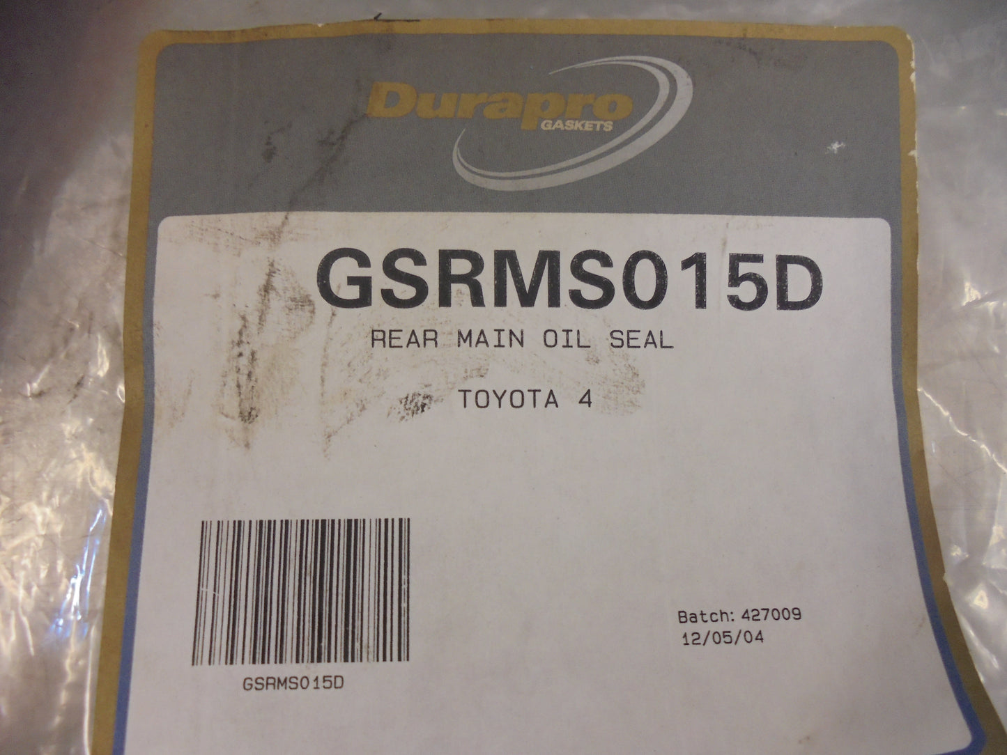 Durapro Rear Main Seal Gasket Suits Toyota Camry SXV20 New Part