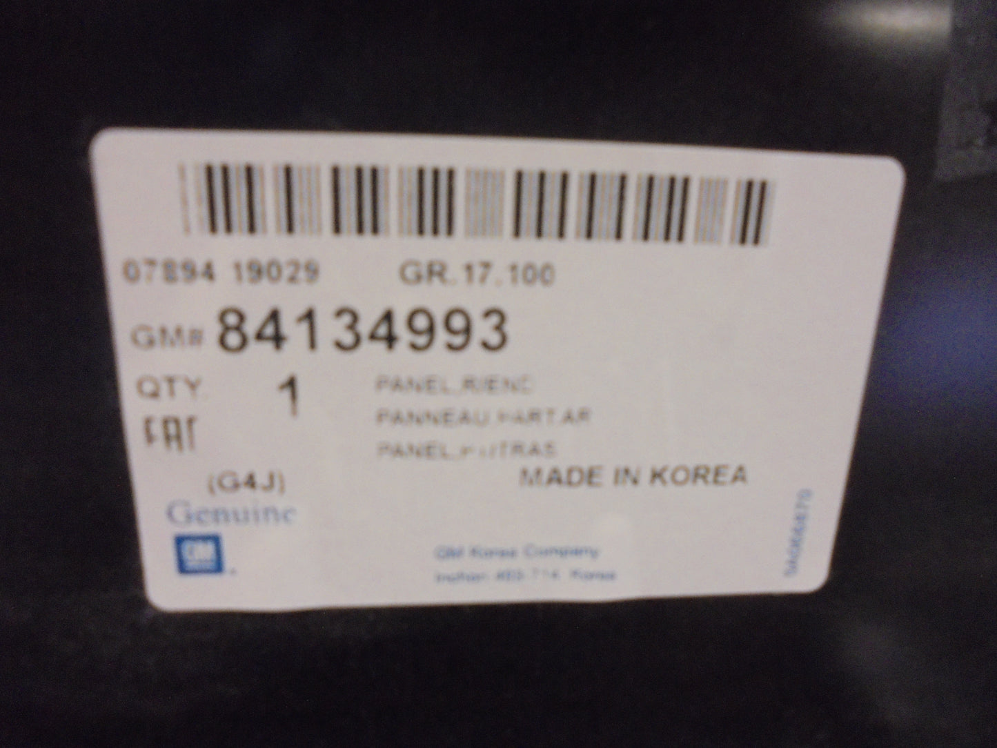 Daewoo Kalos Sedan Genuine Rear End Panel New Part