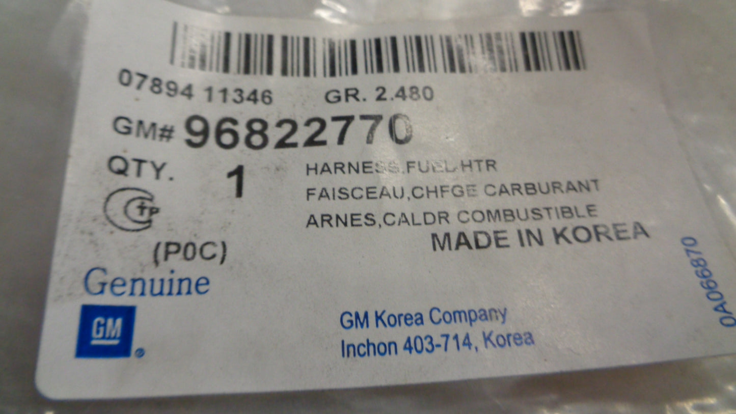 Holden Captiva Genuine Fuel Heater Harness New Part