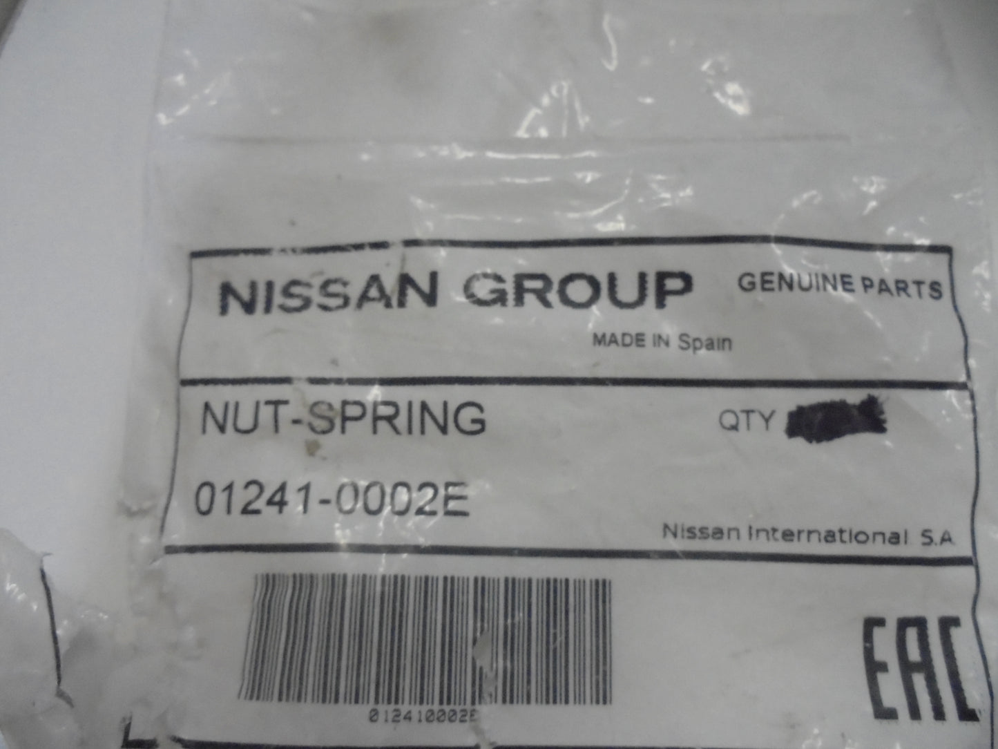 Nissan Qashqai J10 Genuine Spring Nut New Part