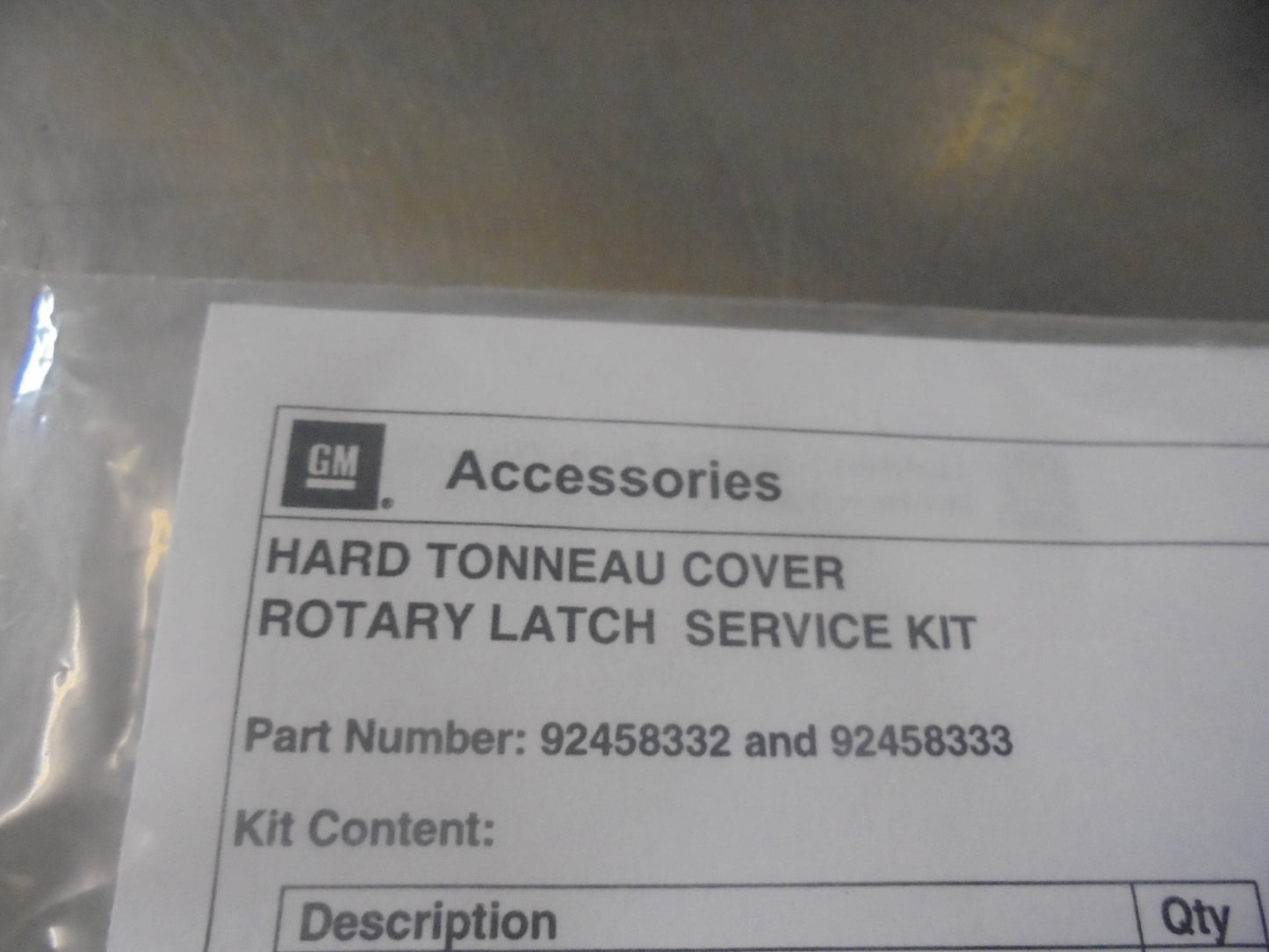 Holden RG Colorado Genuine Hard Lid Cover Rotary Latch Service Kit New Part