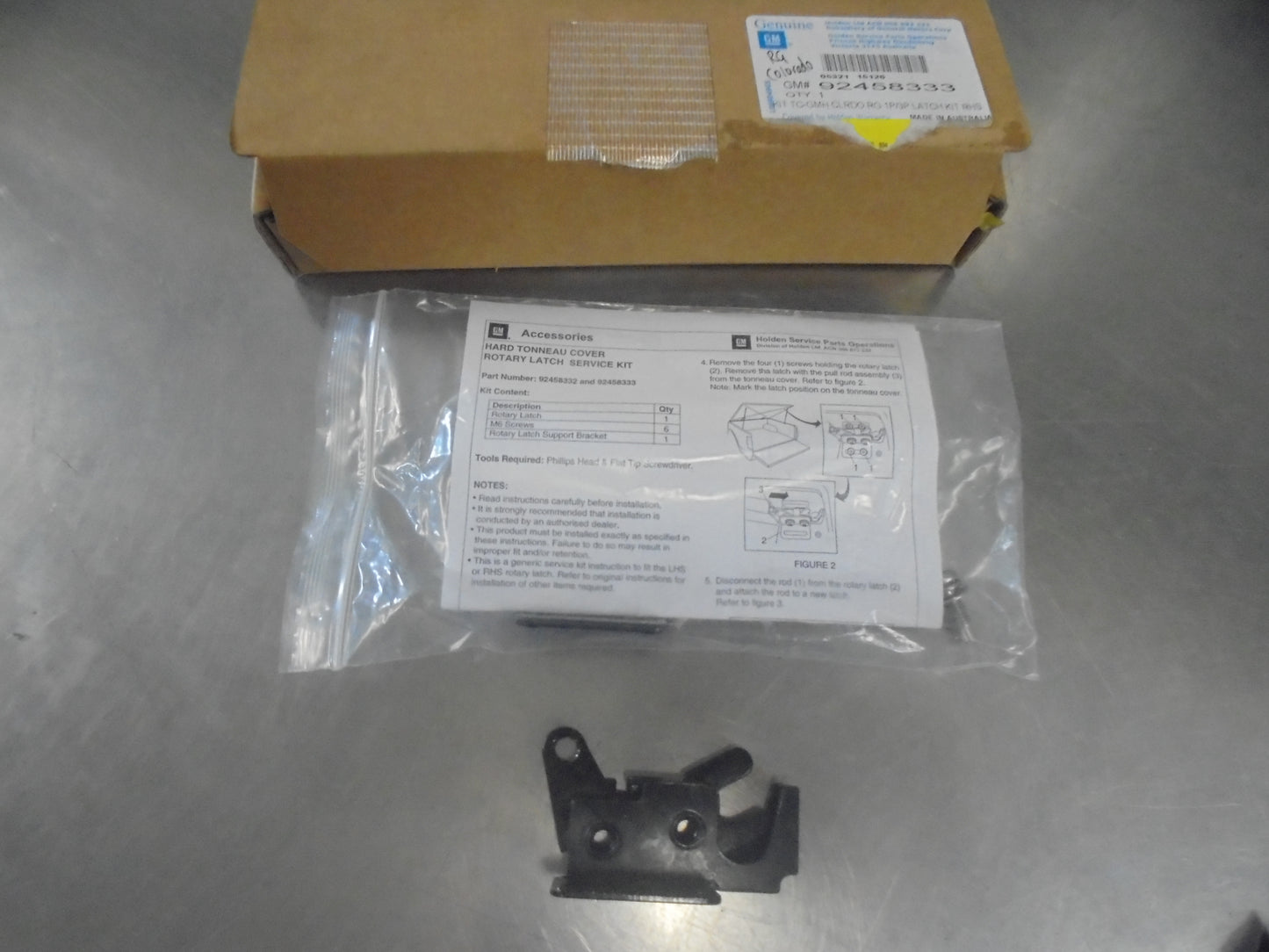 Holden RG Colorado Genuine Hard Lid Cover Rotary Latch Service Kit New Part