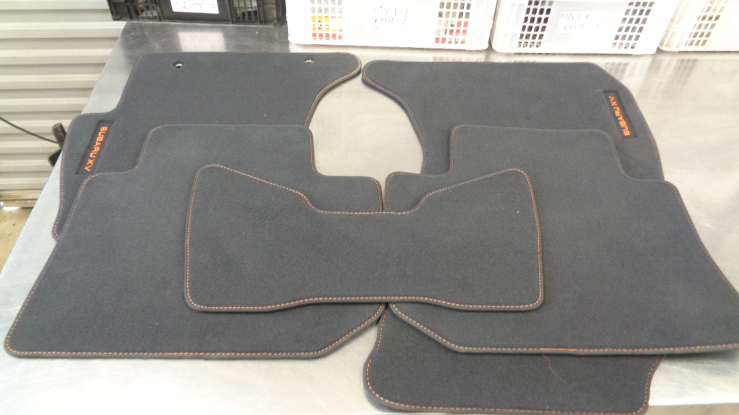 Subaru XV Genuine Set of 5 Limited Edition Yellow Logo Carpet Mats New Part