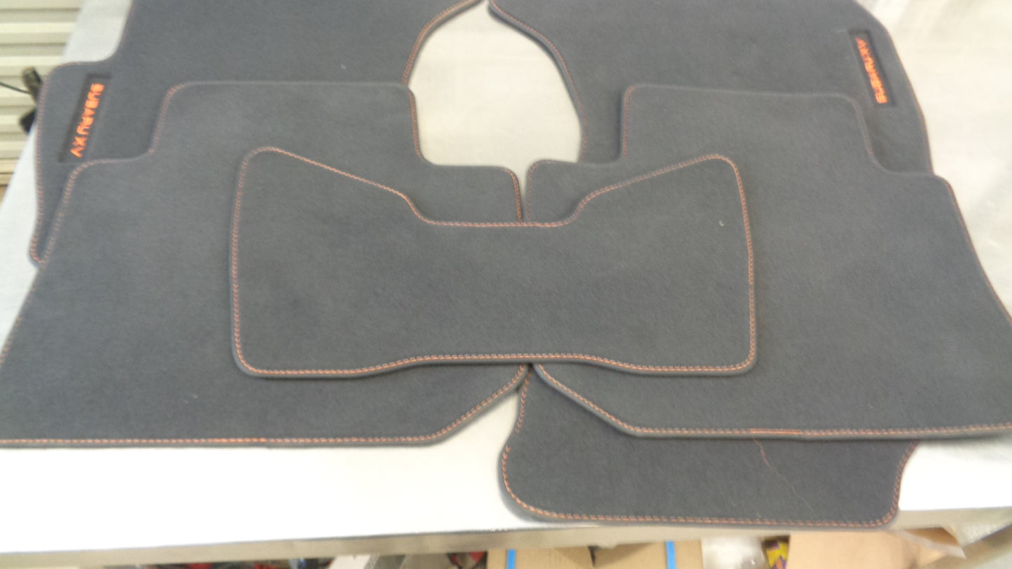 Subaru XV Genuine Set of 5 Limited Edition Yellow Logo Carpet Mats New Part