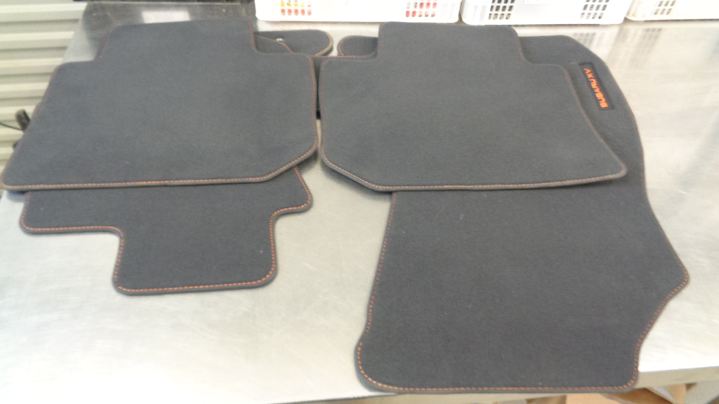 Subaru XV Genuine Set of 5 Limited Edition Yellow Logo Carpet Mats New Part