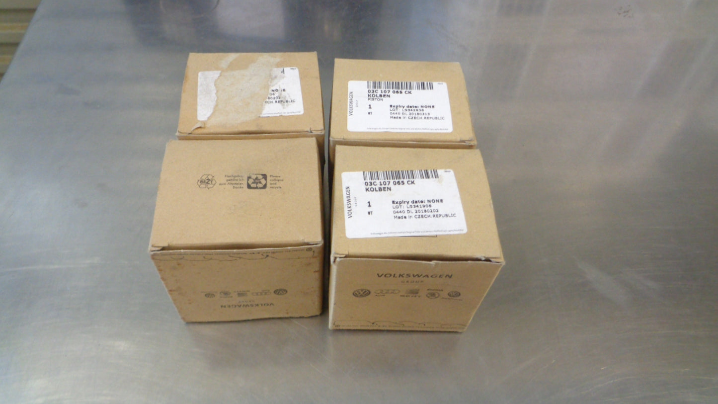 Audi A1 Genuine Complete Piston Head Set Of 4 New Part