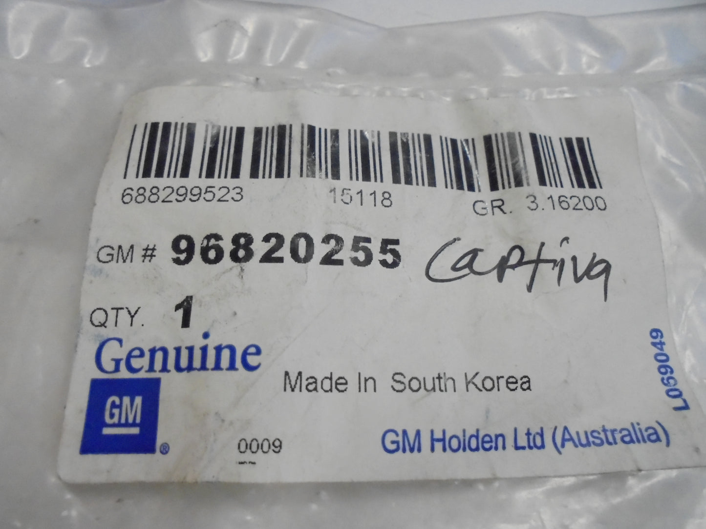 Holden Captiva Genuine Fuel Feed Hose Clip New Part