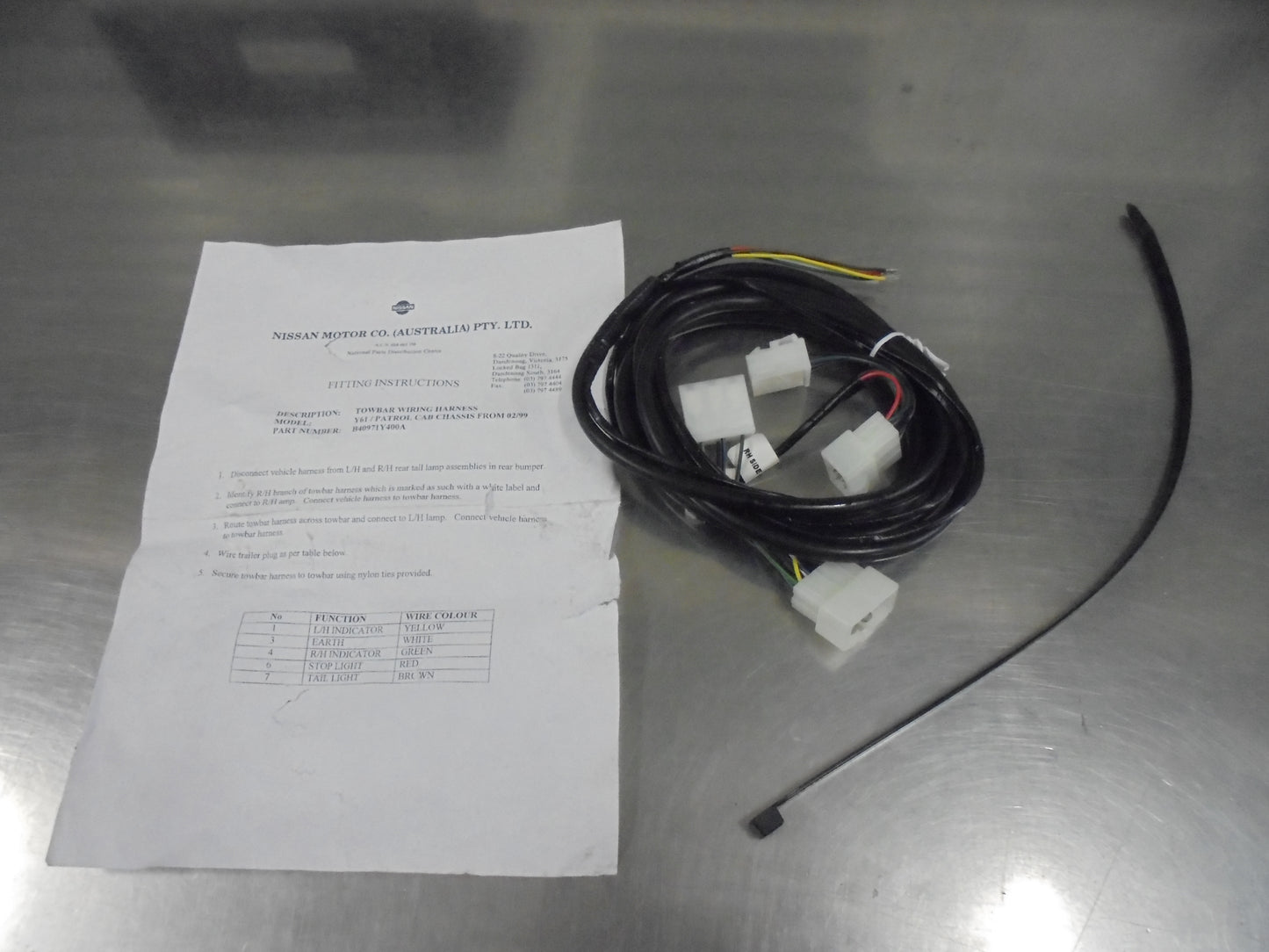 Nissan Patrol GU Y61 Genuine Tow Bar Wiring Harness Kit New Part