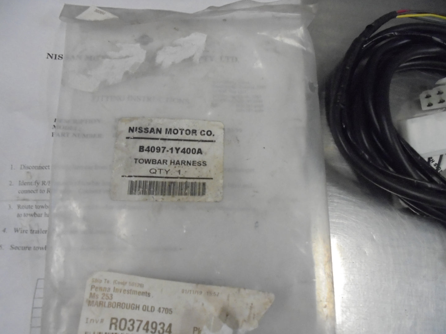 Nissan Patrol GU Y61 Genuine Tow Bar Wiring Harness Kit New Part
