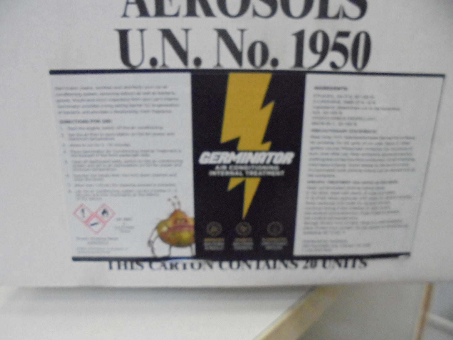 Germinator Air Conditioning Internal Treatment 1 Can Per Car New Part