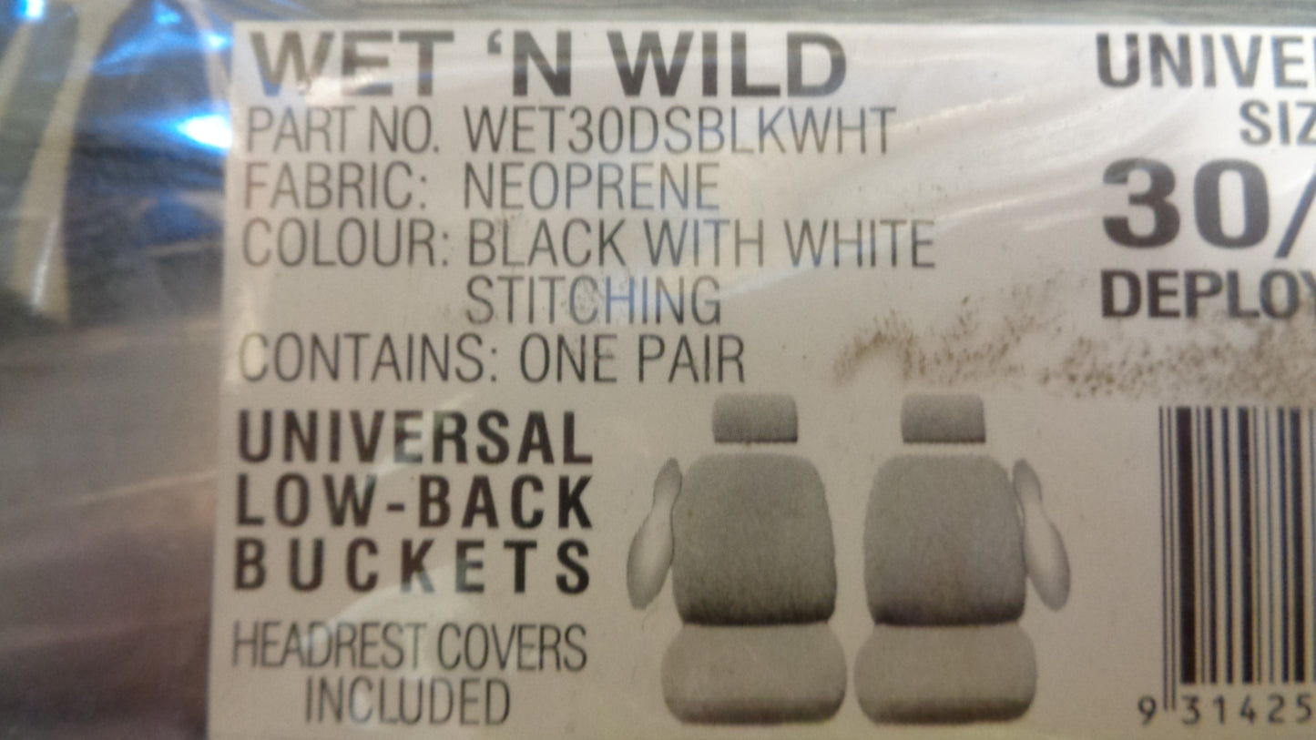 Wet 'n Wild Genuine Black Universal Front Seat Covers New Part