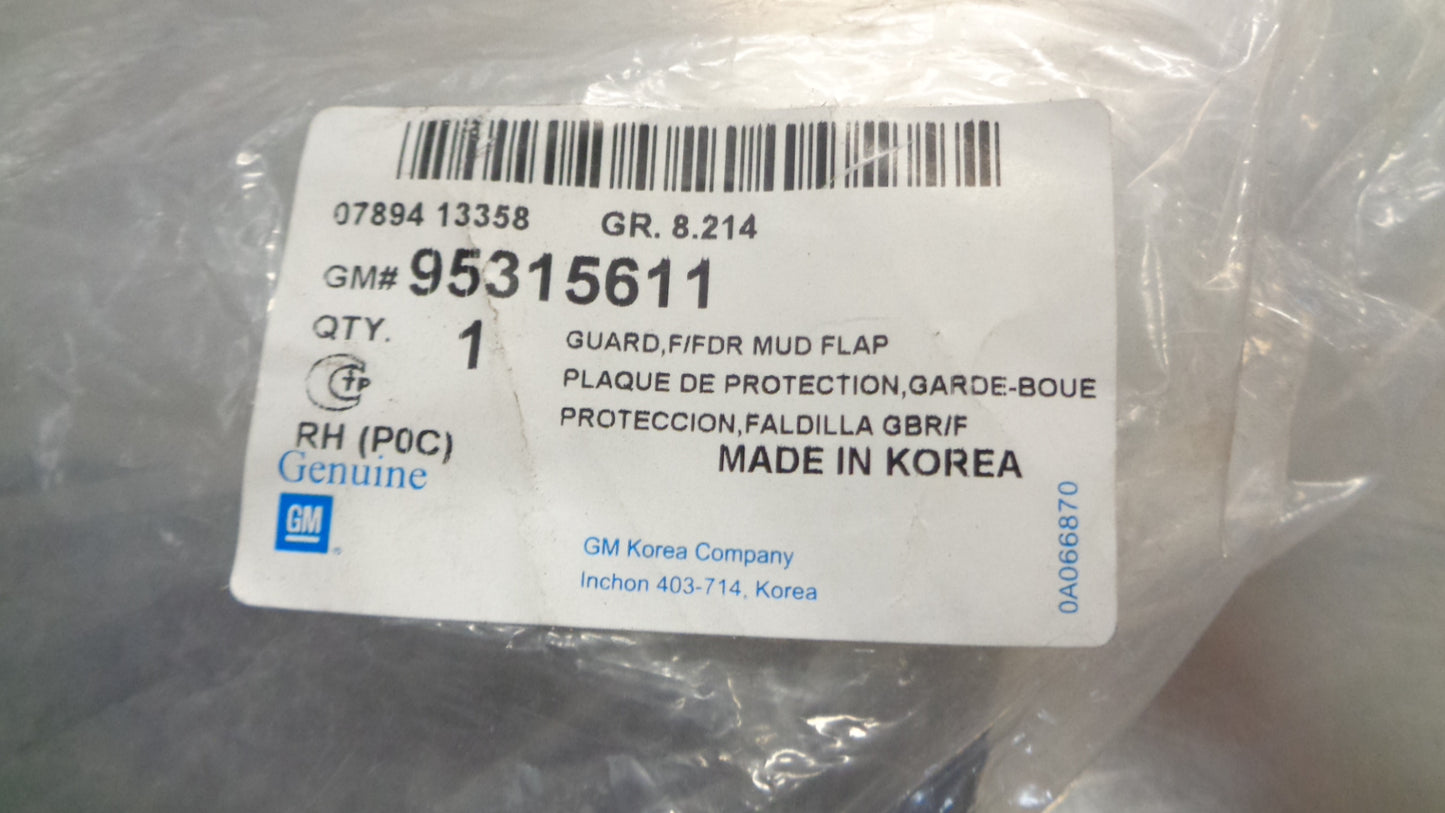 Holden Captiva Genuine Front Right Hand Mud Flap New Part